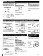 Preview for 5 page of Panasonic SLSW850 - PORT. CD PLAYER Operating Instructions Manual