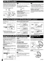 Preview for 5 page of Panasonic SLSW860 - PORT. CD PLAYER Operating Instructions Manual