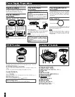 Preview for 2 page of Panasonic SLSX391C - PORT. CD PLAYER Operating Instructions Manual