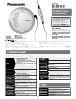 Panasonic SLSX420 - PORT. CD PLAYER-LOW Operating Instructions Manual preview