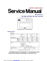 Предварительный просмотр 2 страницы Panasonic Sonic Steamer NE-3280 Service Manual