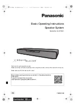 Panasonic Sound Slayer SC-HTB01 Basic Operating Instructions Manual preview