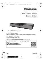 Panasonic Sound Slayer SC-HTB01 Basic Owner'S Manual preview