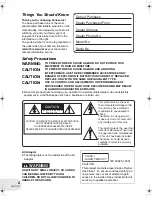 Preview for 2 page of Panasonic Spanish) Operating Instructions Manual