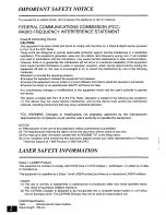 Preview for 2 page of Panasonic SQ-TC520N Operating Instructions Manual