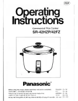 Panasonic SR-42HZP Operating Instructions Manual preview