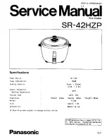 Предварительный просмотр 1 страницы Panasonic SR-42HZP Service Manual