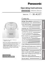 Panasonic SR-AC07T Operating Instructions Manual preview