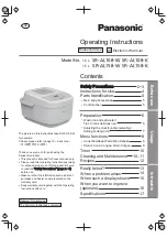 Preview for 1 page of Panasonic SR-AL108-W Operating Instructions Manual