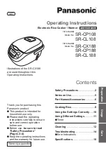 Panasonic SR-CL108 Operating Instructions Manual предпросмотр