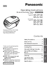 Предварительный просмотр 1 страницы Panasonic SR-CP108 Operating Instructions Manual