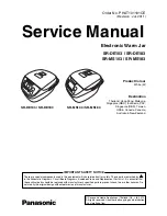 Panasonic SR-DE103 Service Manual preview