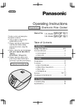 Panasonic SR-DF181 Operating Instructions Manual preview