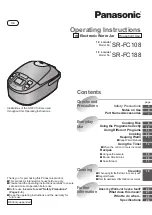 Preview for 1 page of Panasonic SR-FC108 Operating Instructions Manual