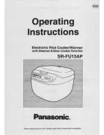 Preview for 1 page of Panasonic SR-FU15P Operating Operating Instructions Manual