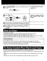 Предварительный просмотр 8 страницы Panasonic SR-FU15P Operating Operating Instructions Manual