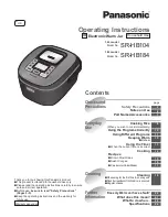 Preview for 1 page of Panasonic SR-HB104 Operating Instructions Manual