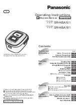 Panasonic SR-HBA101 Operating Instructions Manual preview