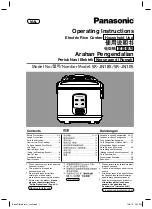 Предварительный просмотр 1 страницы Panasonic SR-JN105 Operating Instructions Manual