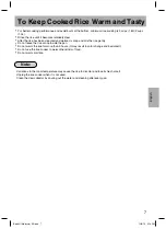 Предварительный просмотр 7 страницы Panasonic SR-JN185 Operating Instructions Manual