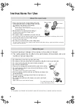 Preview for 4 page of Panasonic SR-PS508 Operating Instructions Manual