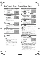 Preview for 14 page of Panasonic SR-PS508 Operating Instructions Manual