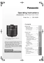 Preview for 1 page of Panasonic SR-SG501 Operating Instructions Manual