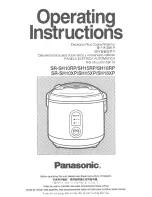 Panasonic SR-SH10AP Operating Instructions Manual preview