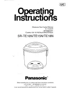 Preview for 1 page of Panasonic SR-TE10NVO Operating Instructions Manual