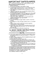 Предварительный просмотр 2 страницы Panasonic SR-TE10NVO Operating Instructions Manual