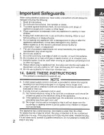 Предварительный просмотр 2 страницы Panasonic SR-TEG18 - RICECOOKER 10 CUP Operating Instructions Manual