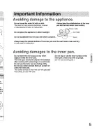 Предварительный просмотр 5 страницы Panasonic SR-TEG18 - RICECOOKER 10 CUP Operating Instructions Manual