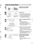 Предварительный просмотр 7 страницы Panasonic SR-TEG18 - RICECOOKER 10 CUP Operating Instructions Manual