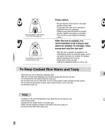 Preview for 8 page of Panasonic SR-TEG18 - RICECOOKER 10 CUP Operating Instructions Manual