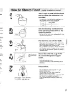Предварительный просмотр 9 страницы Panasonic SR-TEG18 - RICECOOKER 10 CUP Operating Instructions Manual