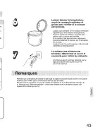 Предварительный просмотр 43 страницы Panasonic SR-TEG18 - RICECOOKER 10 CUP Operating Instructions Manual