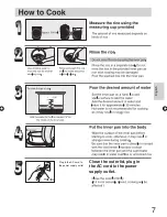 Предварительный просмотр 7 страницы Panasonic SR-TEL18 Operating Instructions Manual