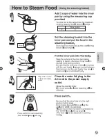 Предварительный просмотр 9 страницы Panasonic SR-TEL18 Operating Instructions Manual