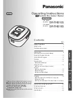 Panasonic SR-THB185 Operating Instructions Manual preview