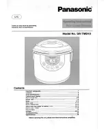 Panasonic SR-TMB10 Operating Instructions Manual preview