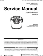 Preview for 1 page of Panasonic SR-TMG18 Service Manual