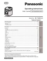 Panasonic SR-TMX530 Operating Instructions Manual preview