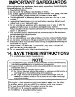 Preview for 2 page of Panasonic SR-W15FP Operating Instructions Manual