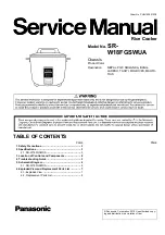 Предварительный просмотр 1 страницы Panasonic SR-W18FGSWUA Service Manual