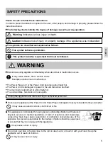 Предварительный просмотр 5 страницы Panasonic SR-Y18FG Operating Instructions Manual