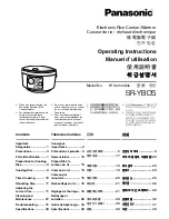 Panasonic SR-YB05 Operating Instructions Manual preview