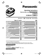 Panasonic SR-ZE105 Operating Instructions Manual предпросмотр