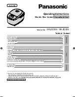 Panasonic SR-ZE185 Operating Instructions Manual предпросмотр