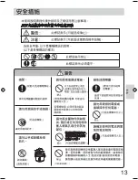 Предварительный просмотр 13 страницы Panasonic SR2363Z - RICE COOKER LID 20CUP Operating Instructions Manual