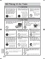 Preview for 54 page of Panasonic SR2363Z - RICE COOKER LID 20CUP Operating Instructions Manual